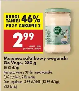 Biedronka Majonez sałatkowy wegański Go Vege oferta