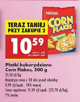 Biedronka Płatki kukurydziane Corn Flakes Nestlé oferta