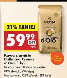 Biedronka Kawa ziarnista Dallmayr Crema d'Oro oferta