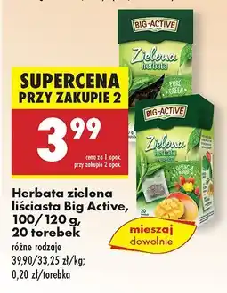 Biedronka Herbata zielona liściasta Big Active oferta