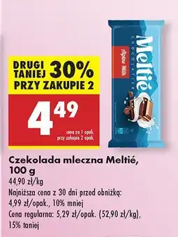 Biedronka Czekolada mleczna Meltie oferta