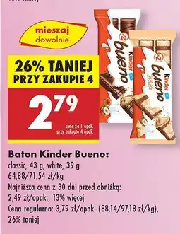 Biedronka Baton Kinder Bueno oferta