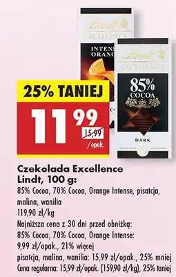 Biedronka Czekolada Excellence Lindt oferta