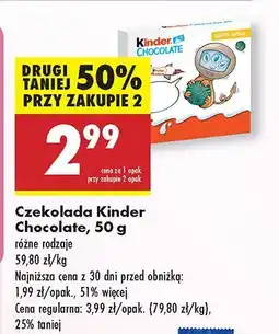 Biedronka Czekolada Kinder Chocolate oferta