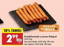 Biedronka Frankfurterki z serem Pekpol oferta