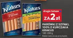 Stokrotka Optima Parówki z szynki, 100% z kurczaka krakus oferta