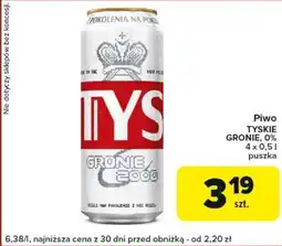 Carrefour Express Piwo TYSKIE GRONIE, 0% oferta