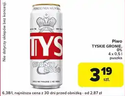 Globi Piwo TYSKIE GRONIE, 0% oferta