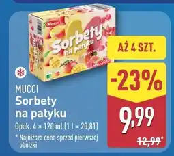 ALDI Lody sorbety na patyku Mucci oferta