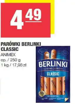 Spar Parówki Berlinki Classic Animex oferta