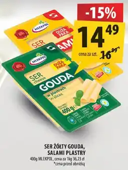 Arhelan Ser żółty Gouda Salami plastry Mlekovita oferta