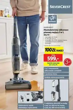 Lidl SILVERCREST Akumulatorowy odkurzacz pionowy myjący 3 w 1, 222,2 V oferta