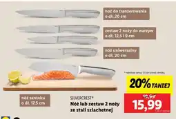 Lidl SILVERCREST Nóż lub zestaw 2 noży ze stali szlachetnej oferta