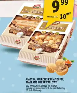 Arhelan Ciastka Kuleczki krem toffee, maślane rurki waflowe Lumar oferta