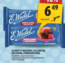 Arhelan Biszkopty E.Wedel z galaretką malinową, pomarańczową oferta