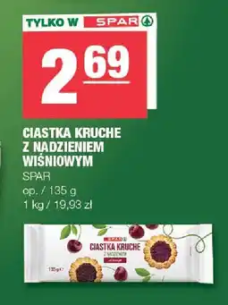 Spar Ciastka kruche z nadzieniem wiśniowym Spar oferta