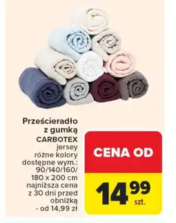 Carrefour Prześcieradło z gumką Carbotex oferta