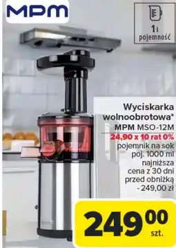 Carrefour Wyciskarka wolnoobrotowa MPM oferta