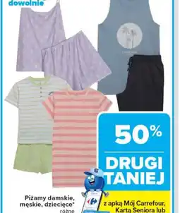Carrefour Market Piżamy damskie, męskie, dziecięce oferta