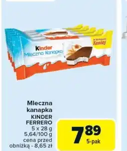 Carrefour Market Mleczna kanapka Kinder Ferrero oferta