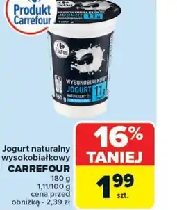 Carrefour Market Jogurt naturalny wysokobiałkowy Carrefour oferta