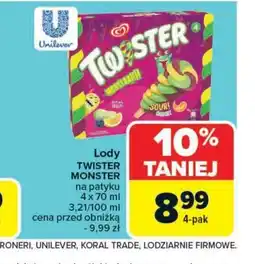 Carrefour Market Lody Twister Monster oferta
