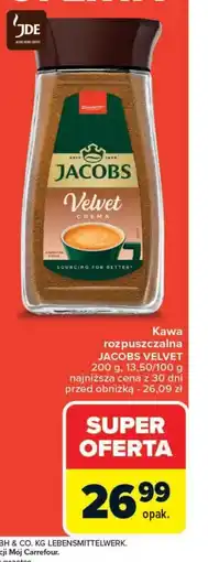 Carrefour Market Kawa rozpuszczalna Jacobs Velvet oferta