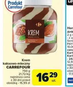 Carrefour Market Krem kakaowo-mleczny Carrefour oferta