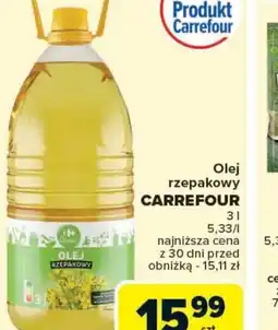 Carrefour Market Olej rzepakowy Carrefour oferta