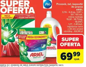 Carrefour Market Proszek, żel, kapsułki do prania Ariel oferta