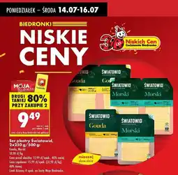 Biedronka Ser gouda plastry Światowid oferta