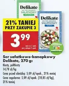 Biedronka Ser sałatkowy typu greckiego półtłusty Delikate oferta