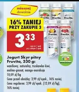 Biedronka Jogurt mango marakuja Fruvita Skyr oferta
