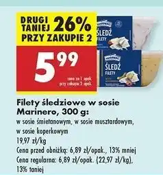 Biedronka Filety śledziowe w sosie koperkowym Marinero oferta