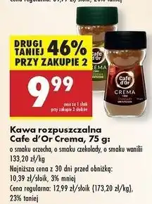Biedronka Kawa o smaku wanilii Cafe D'or Crema oferta