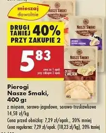 Biedronka Pierogi serowo-truskawkowe Nasze Smaki oferta
