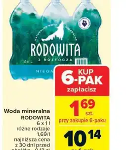 Carrefour Market Woda mineralna Rodowita oferta
