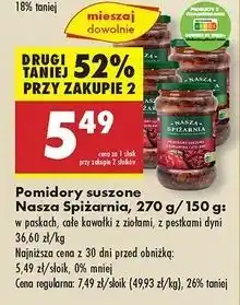 Biedronka Pomidory suszone z pestkami dyni i ziołami Nasza Spiżarnia oferta