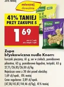 Biedronka Teriyaki Knorr Nudle oferta