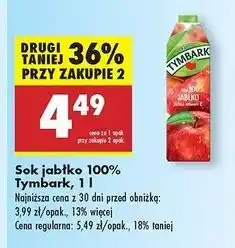Biedronka Sok jabłkowy Tymbark oferta