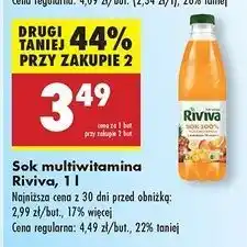 Biedronka Sok multiwitamina 100% Riviva oferta