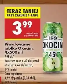 Biedronka Piwo Okocim Kwaśne Jabłko oferta