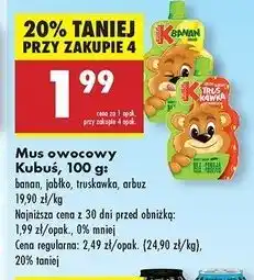 Biedronka Mus jabłko-arbuz-aronia Kubuś oferta