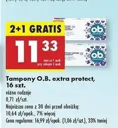 Biedronka Tampony super O.b. Extra Protect oferta