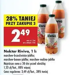 Biedronka Nektar marchew-malina-jabłko Riviva oferta