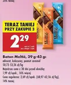Biedronka Baton peanut caramel Meltie oferta