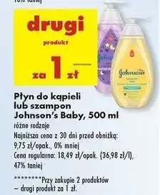 Biedronka Płyn do kąpieli lub szampon Johnson's Baby oferta