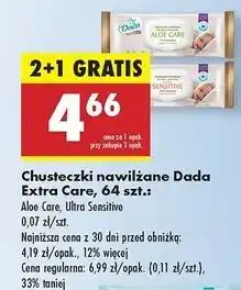 Biedronka Chusteczki nawilżane Dada Extra Care oferta