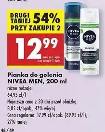 Biedronka Żel do golenia natychmiastowa ochrona Nivea Men Sensitive oferta