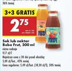 Biedronka Nektar jabłko i truskawka Bobo Frut oferta